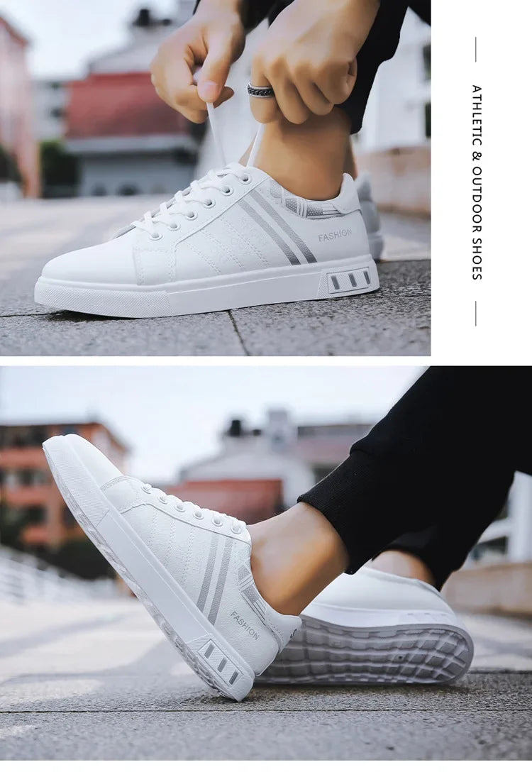 2024 Unisex Casual Comfortable White Fashion Sneakers – School Skate Shoes