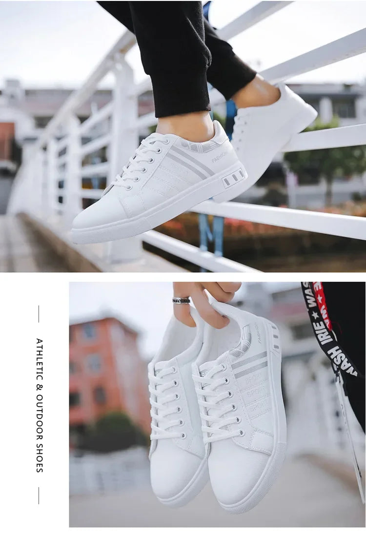 2024 Unisex Casual Comfortable White Fashion Sneakers – School Skate Shoes