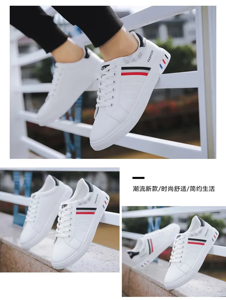 2024 Unisex Casual Comfortable White Fashion Sneakers – School Skate Shoes