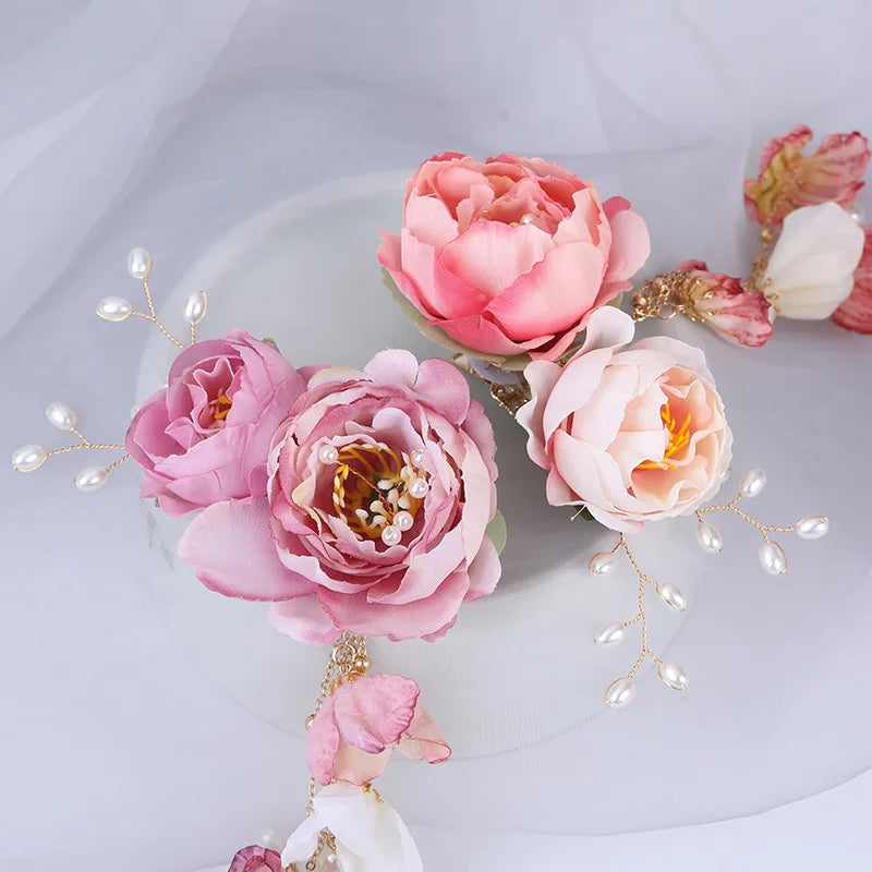 Artificial Flower Hair Clip – Women's Kimono Hair Accessory