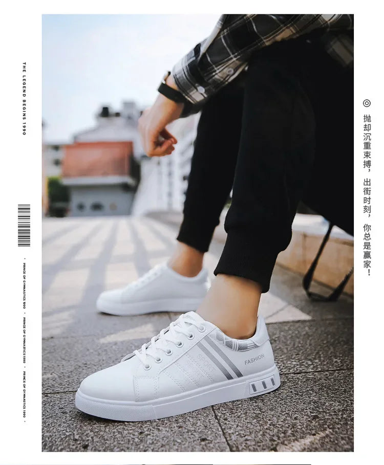 2024 Unisex Casual Comfortable White Fashion Sneakers – School Skate Shoes